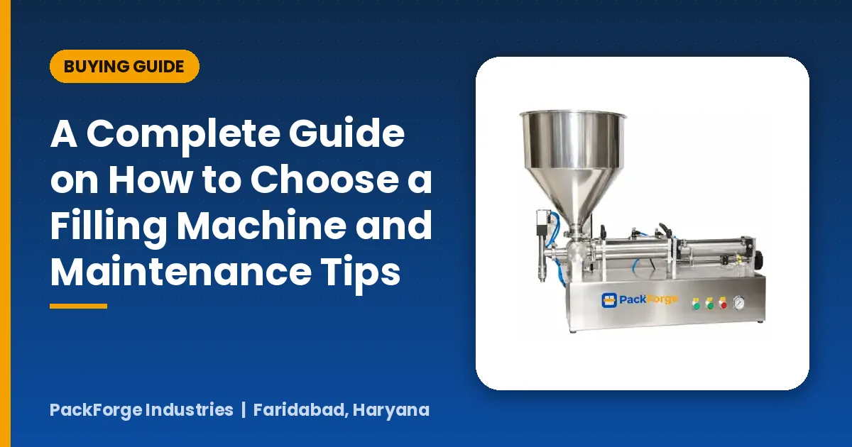 A Complete Guide on How to Choose a Filling Machine and Maintenance Tips