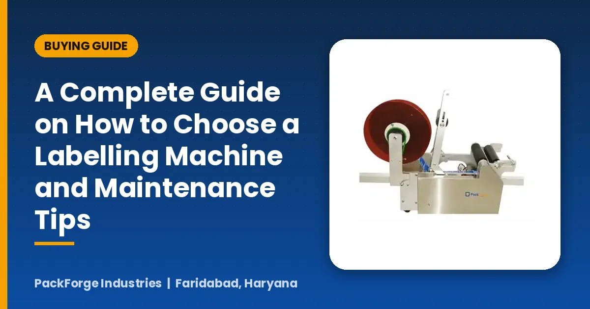 A Complete Guide on How to Choose a Labelling Machine and Maintenance Tips