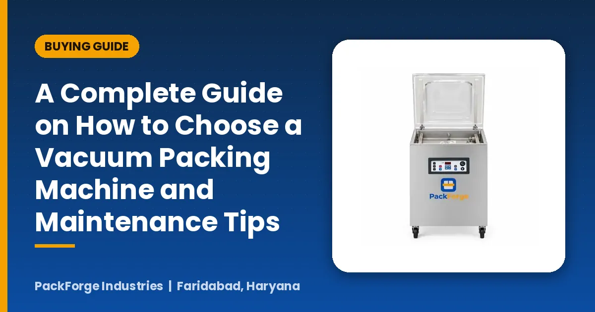 A Complete Guide on How to Choose a Vacuum Packing Machine and Maintenance Tips