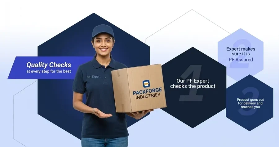 PackForge quality check on a packed machine before dispatch