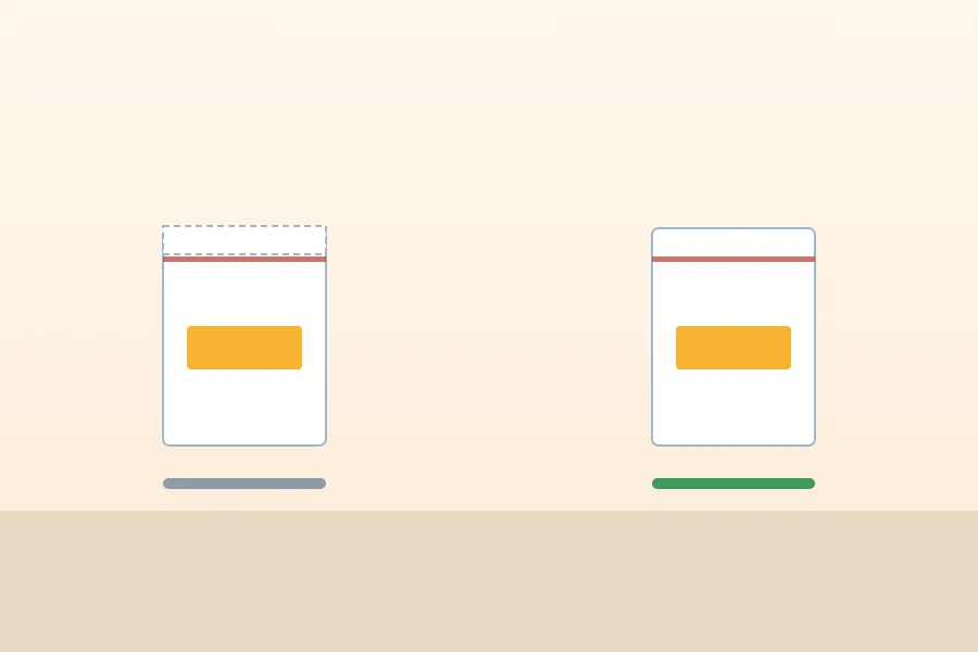 Seal edge from a cutter impulse sealer compared with a plain sealer