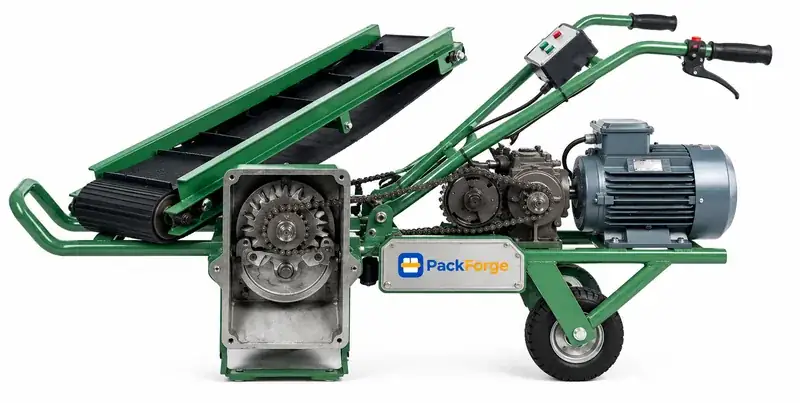 Chaff Cutter, Gear, Conveyor Belt & 3 HP Motor