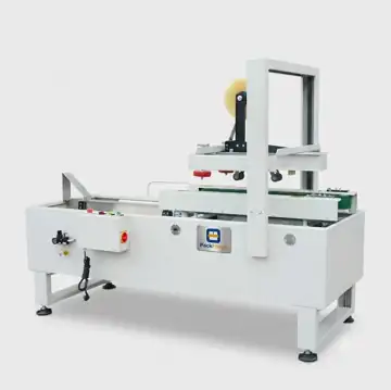 PackForge semi automatic carton sealing machine with top and bottom tape heads